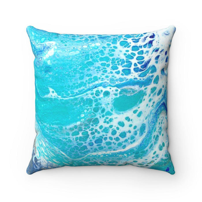 Longboat Key Watercolor Map Pillow with Tranquil Waters Back