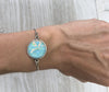 Anna Maria Island Water Color Map Bracelet on wrist