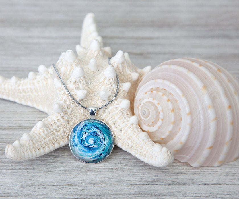 Wave Circle Necklace | Handmade Beach Jewelry