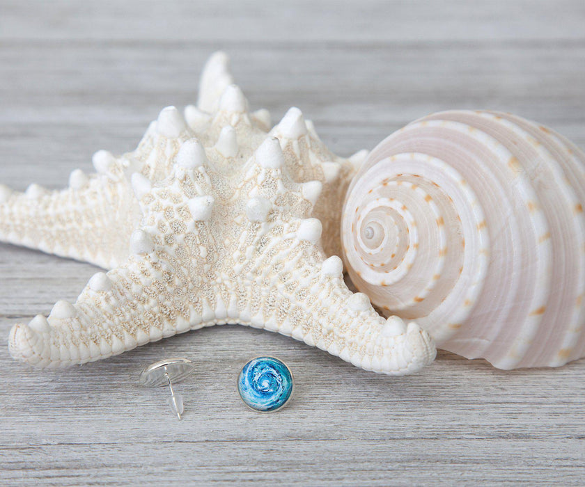 Wave Stud Earrings | Handmade Beach Jewelry