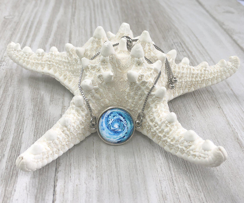 Wave Pendant Bracelet | Handmade Beach Jewelry