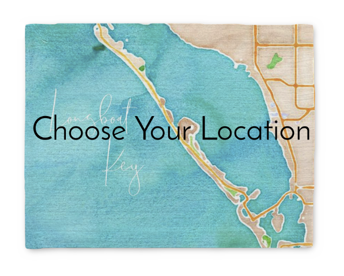Choose Your Location Watercolor Map Placemat
