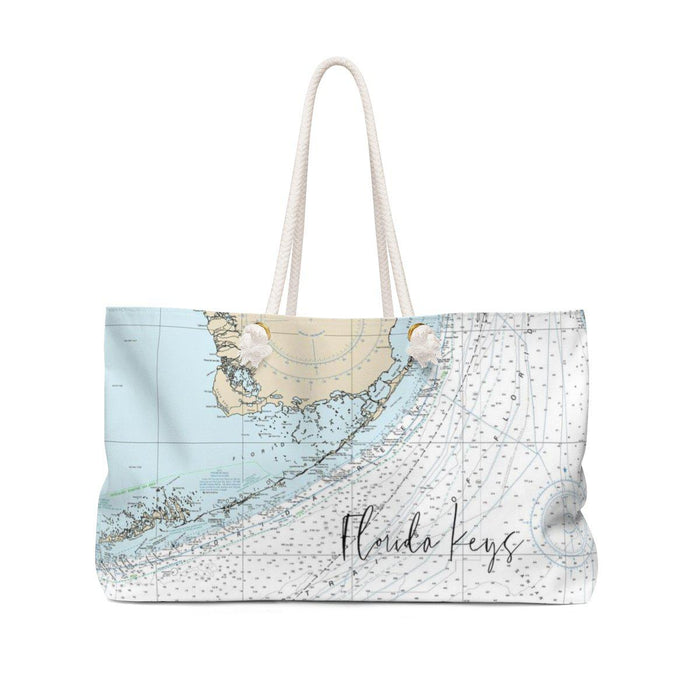 Florida Keys Nautical Map Weekender Bag