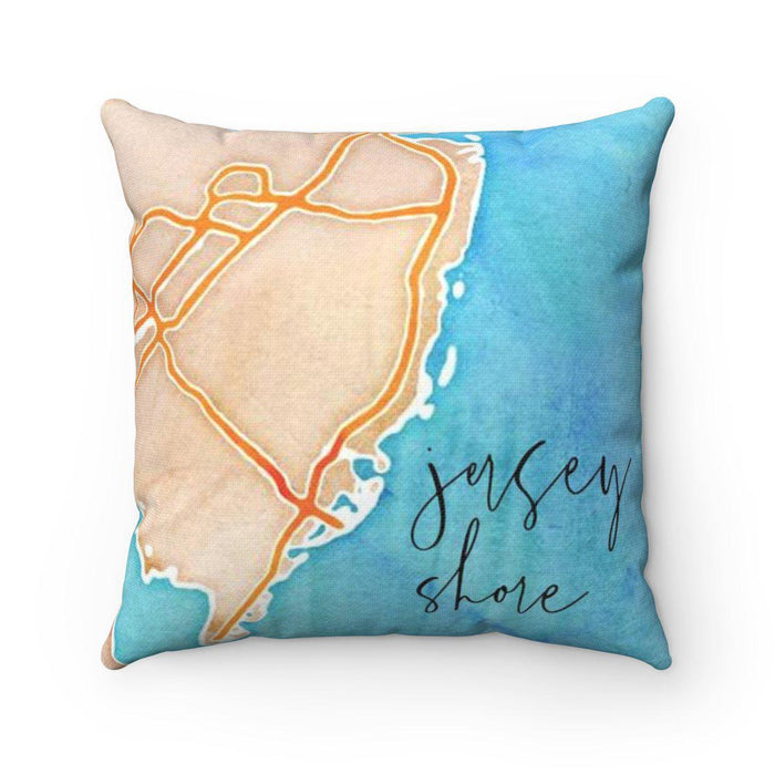 Jersey Shore Watercolor Pillow