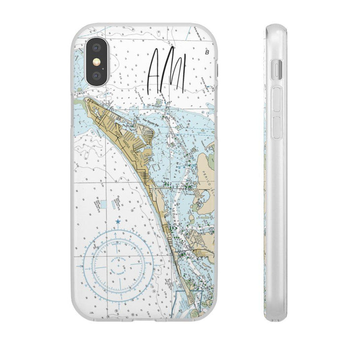 Anna Maria Island Nautical Map Flexi Phone Case