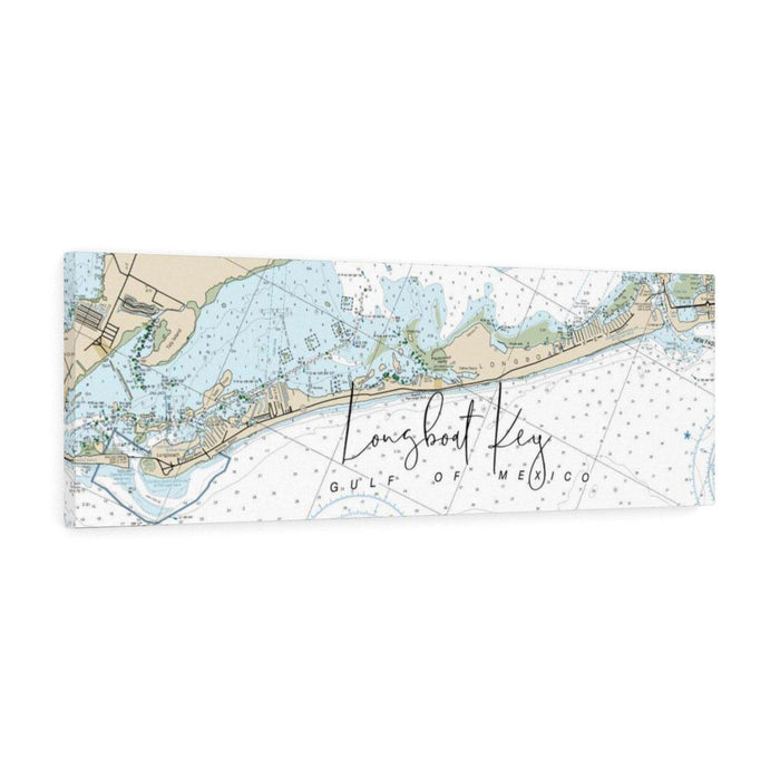 Longboat Key Nautical Chart Map Canvas Gallery Wrap