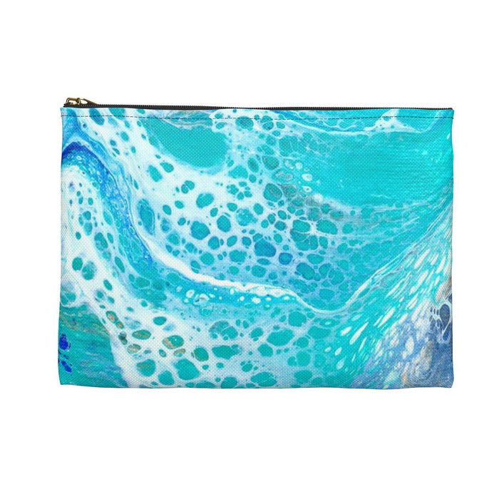 Anna Maria Island Watercolor Map Accessory Pouch with Tranquil Waters Back