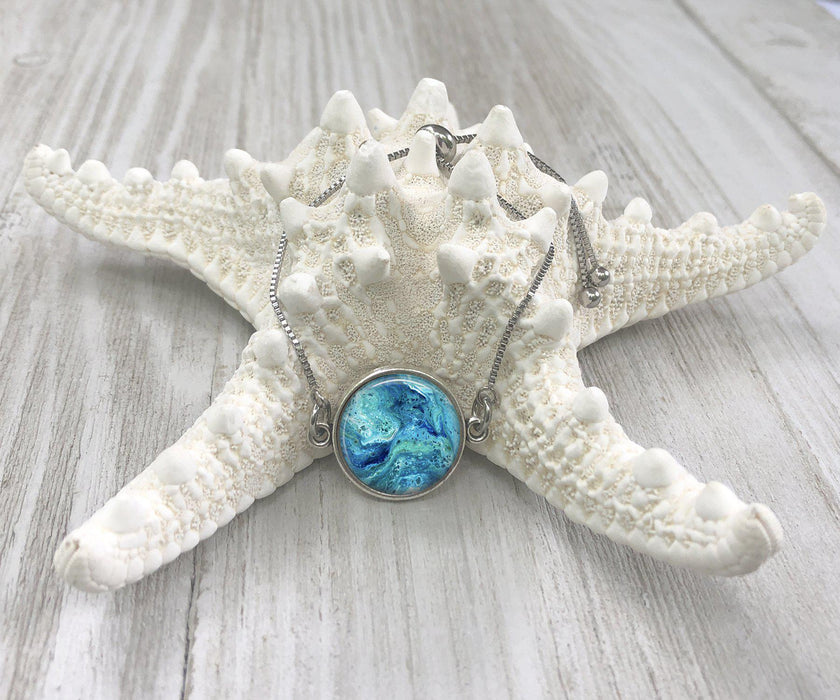 Deep Serenity Pendant Bracelet | Handmade Beach Jewelry