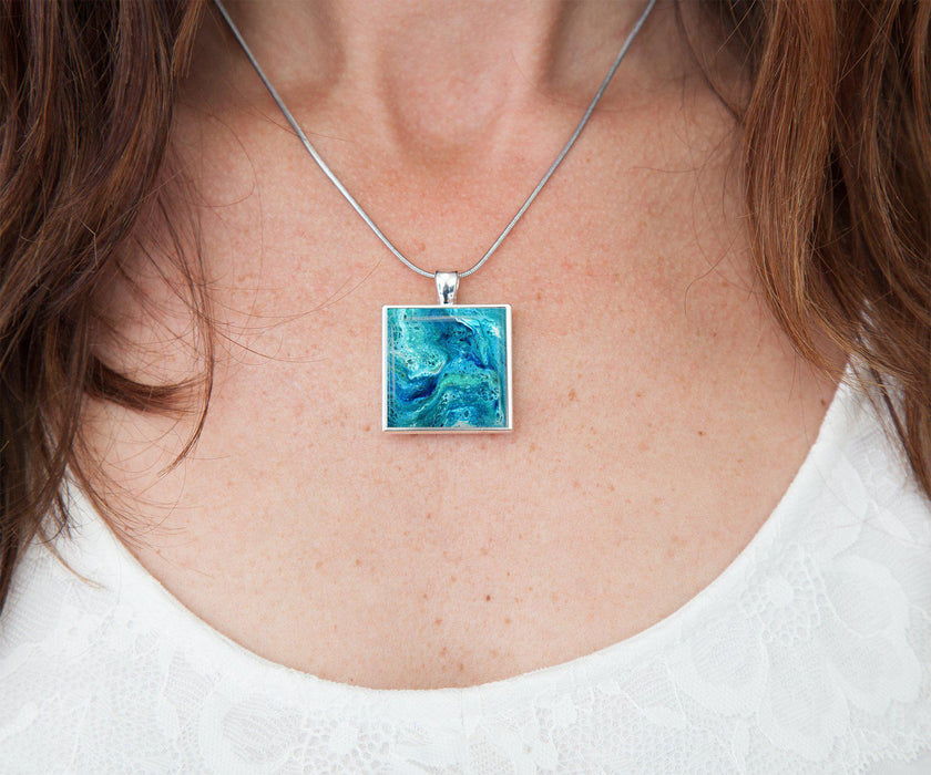 Deep Serenity Square Necklace | Beach Jewelry